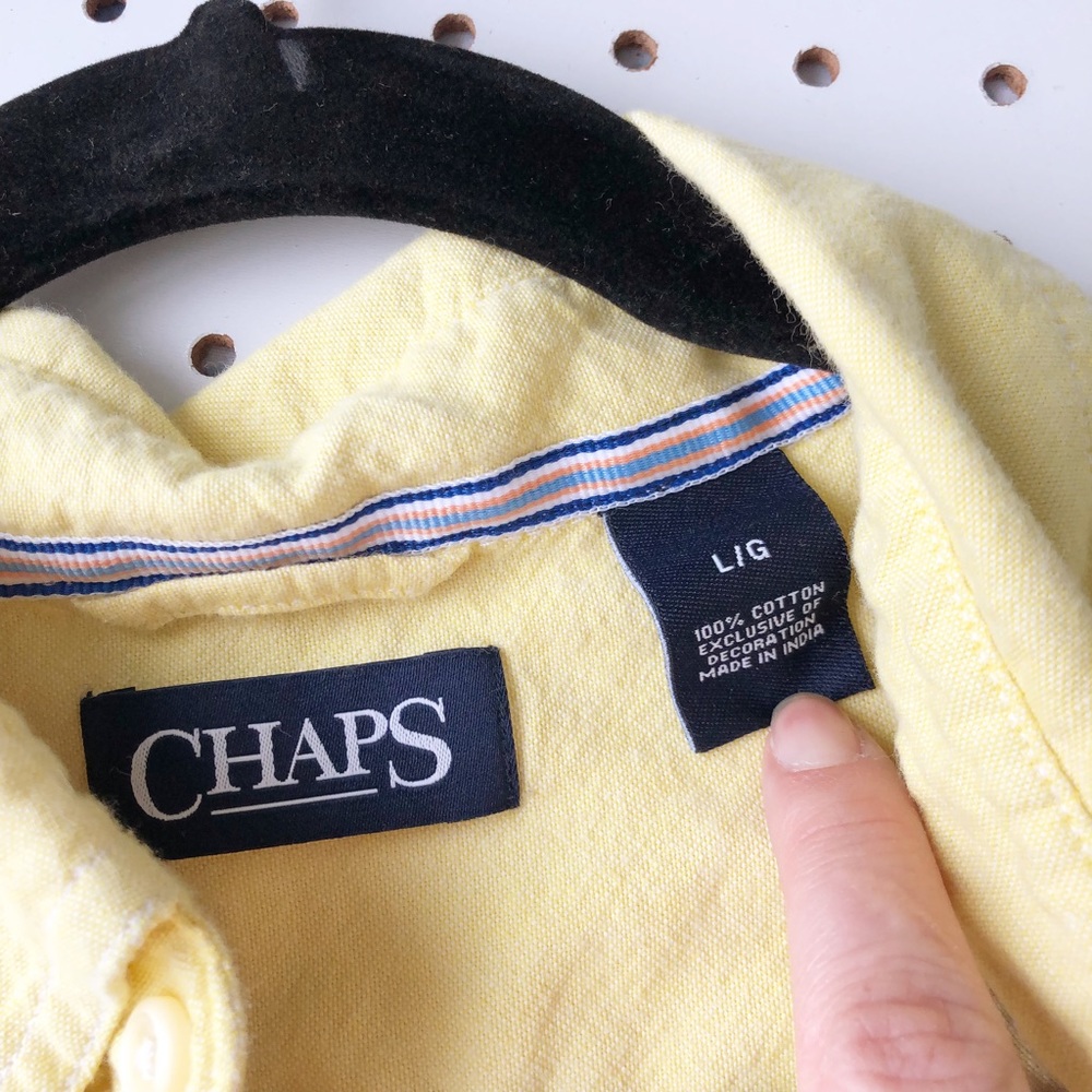 CHAPS Ladies sunshine yellow button down - Picture 4 of 5